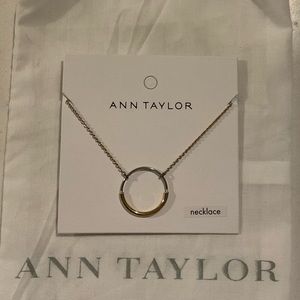 Ann Taylor Gold Filled Circle Pendant on 26” Chain